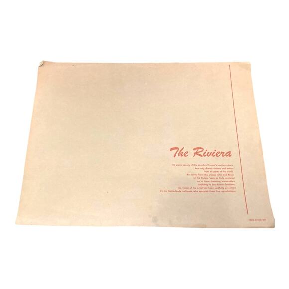 Art Vintage The Riviera 1950's Lithographs France Beaches Mid Century (4) - Picture 15 of 15